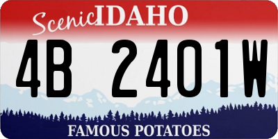 ID license plate 4B2401W