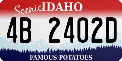 ID license plate 4B2402D