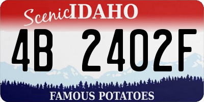 ID license plate 4B2402F