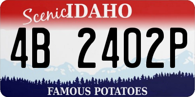 ID license plate 4B2402P