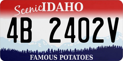 ID license plate 4B2402V