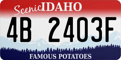 ID license plate 4B2403F