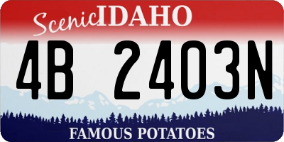 ID license plate 4B2403N