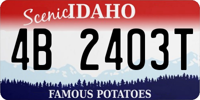 ID license plate 4B2403T