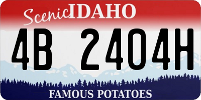 ID license plate 4B2404H