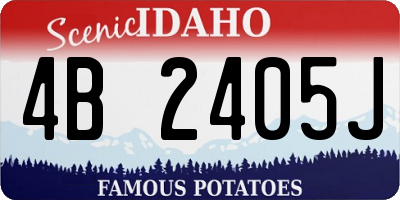 ID license plate 4B2405J