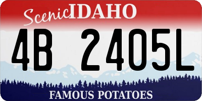 ID license plate 4B2405L