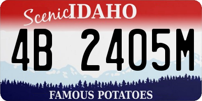ID license plate 4B2405M