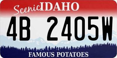 ID license plate 4B2405W