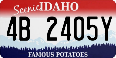 ID license plate 4B2405Y