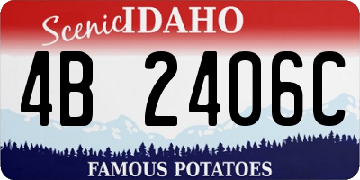 ID license plate 4B2406C