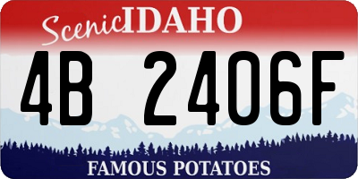 ID license plate 4B2406F