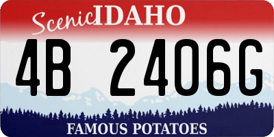 ID license plate 4B2406G