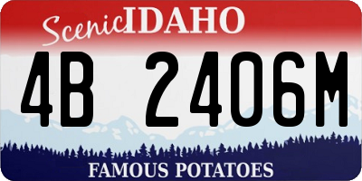 ID license plate 4B2406M