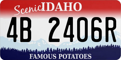 ID license plate 4B2406R