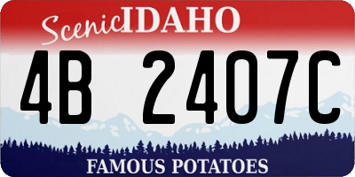 ID license plate 4B2407C
