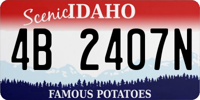 ID license plate 4B2407N