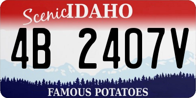 ID license plate 4B2407V