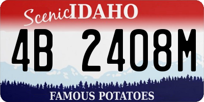 ID license plate 4B2408M