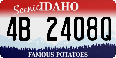 ID license plate 4B2408Q