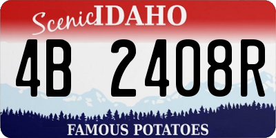 ID license plate 4B2408R