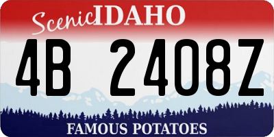 ID license plate 4B2408Z