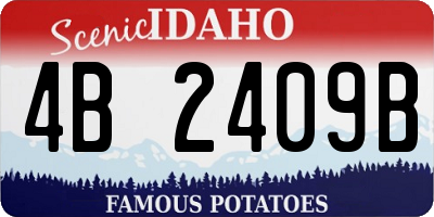 ID license plate 4B2409B
