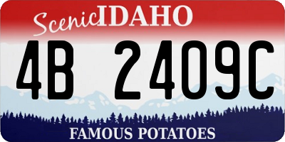 ID license plate 4B2409C