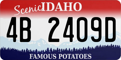ID license plate 4B2409D