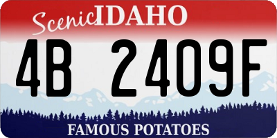 ID license plate 4B2409F