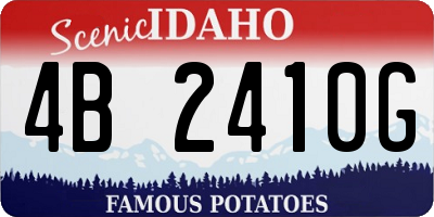 ID license plate 4B2410G