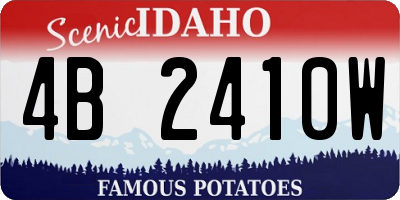 ID license plate 4B2410W