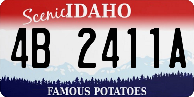 ID license plate 4B2411A