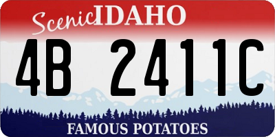 ID license plate 4B2411C
