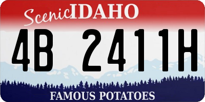 ID license plate 4B2411H