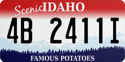 ID license plate 4B2411I