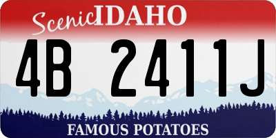 ID license plate 4B2411J