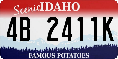 ID license plate 4B2411K