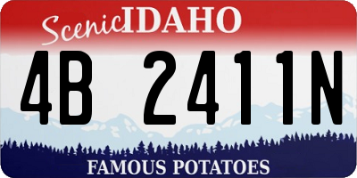 ID license plate 4B2411N