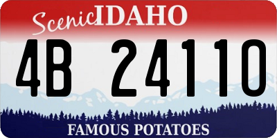 ID license plate 4B2411O
