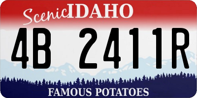 ID license plate 4B2411R
