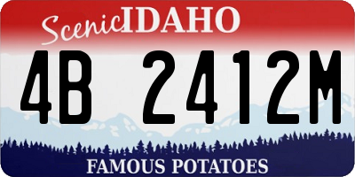 ID license plate 4B2412M