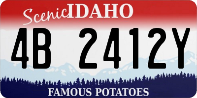 ID license plate 4B2412Y