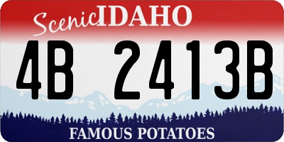 ID license plate 4B2413B