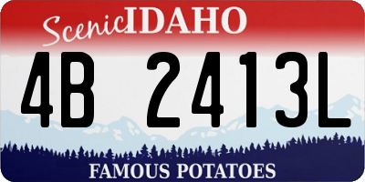 ID license plate 4B2413L