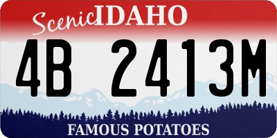 ID license plate 4B2413M