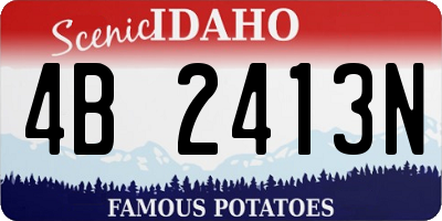 ID license plate 4B2413N