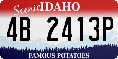ID license plate 4B2413P