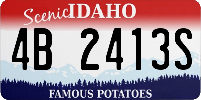 ID license plate 4B2413S