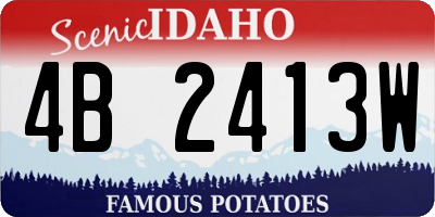 ID license plate 4B2413W